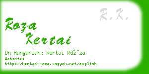 roza kertai business card